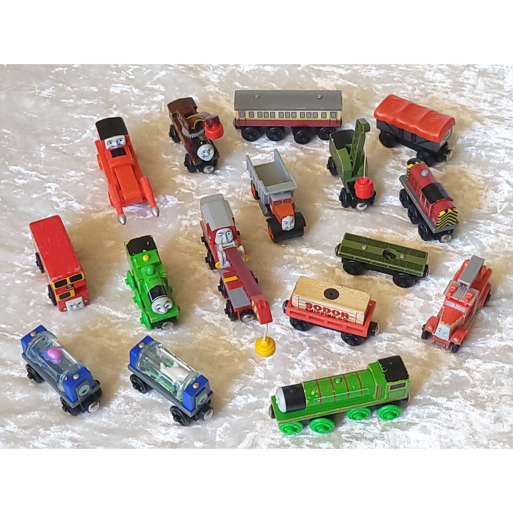 16 Thomas & Friends Wooden Train Lot Henry Oliver Salty Harvey Thumper Rocky